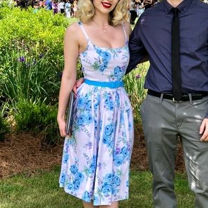 PUG Blue flower Jenny